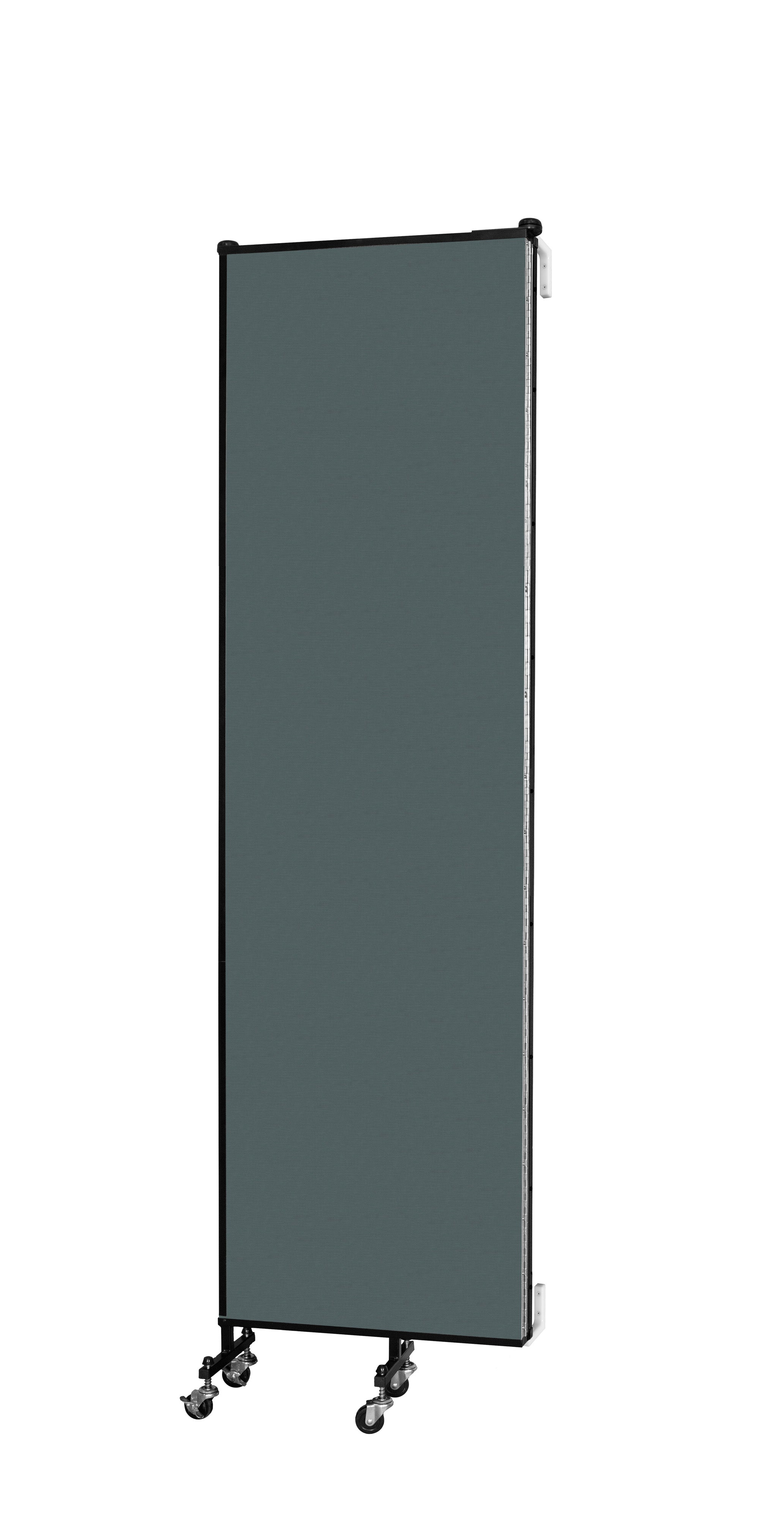 Wallmount Room Divider - 7' 4"H x 5' 6"L - 3 Panel, Mallard, Fabric