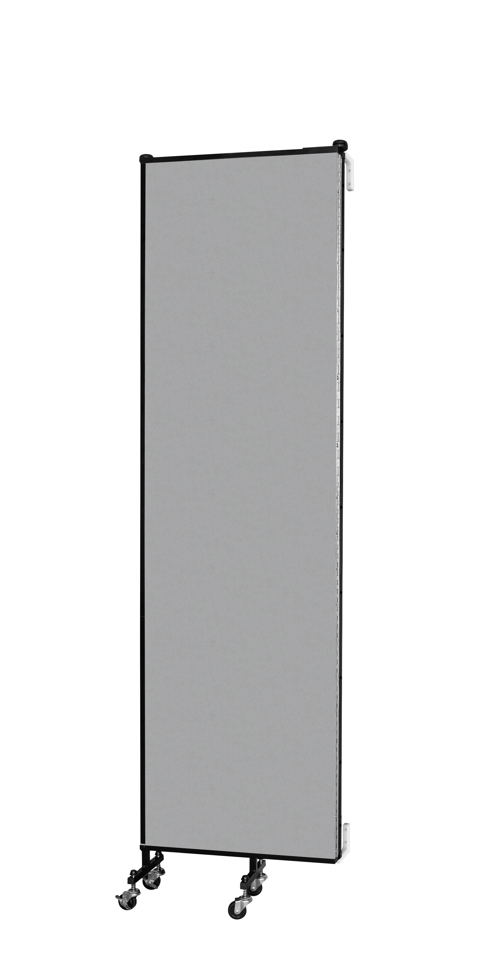 Wallmount Room Divider - 7' 4"H x 5' 6"L - 3 Panel, Granite, Vinyl