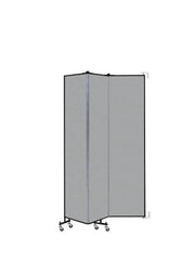 Wallmount Room Divider - 7' 4"H x 5' 6"L - 3 Panel, Granite, Vinyl