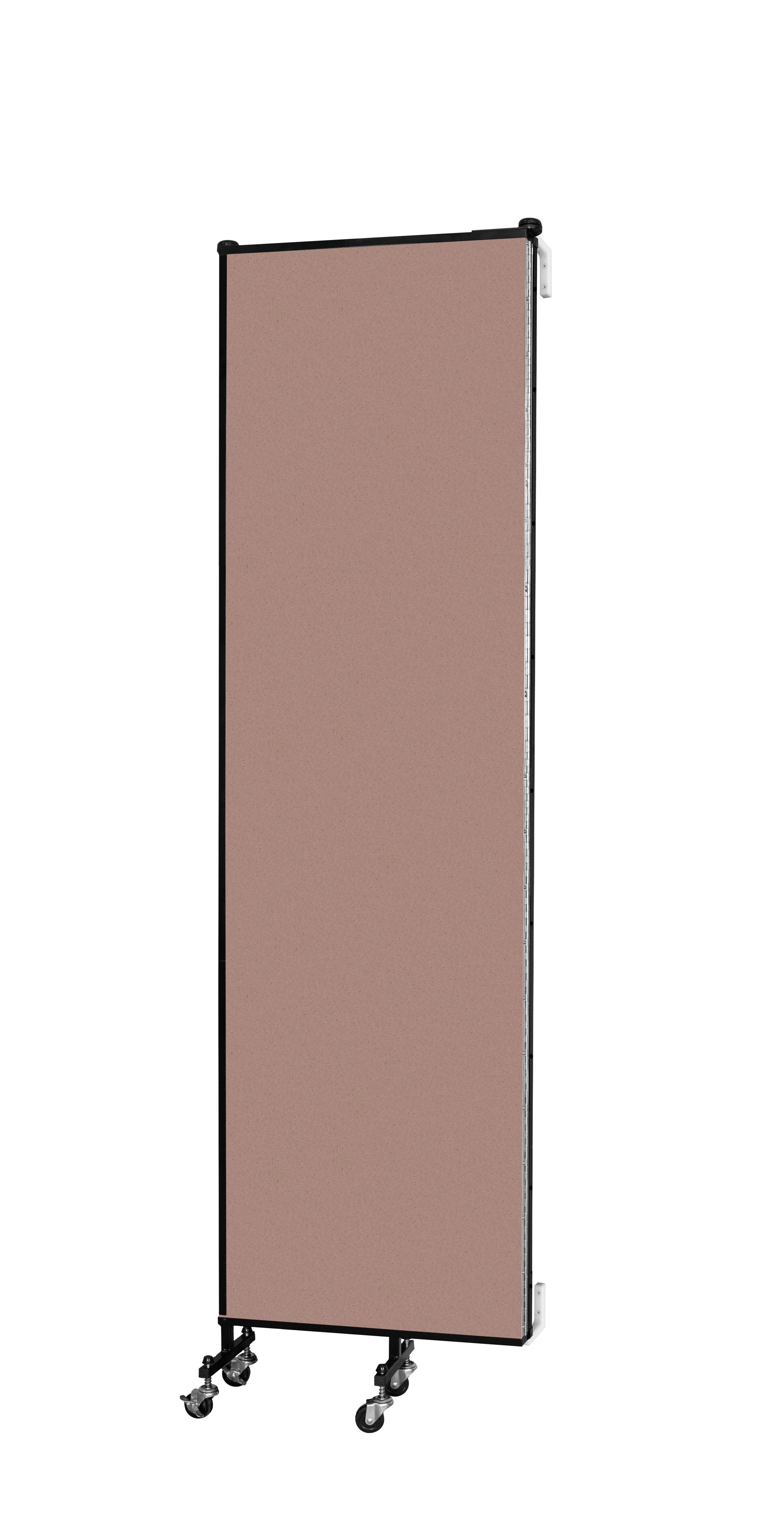 Wallmount Room Divider - 7' 4"H x 5' 6"L - 3 Panel, Rasberry, Vinyl