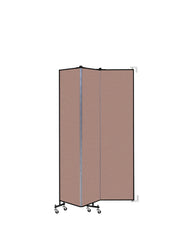 Wallmount Room Divider - 7' 4"H x 5' 6"L - 3 Panel, Rasberry, Vinyl