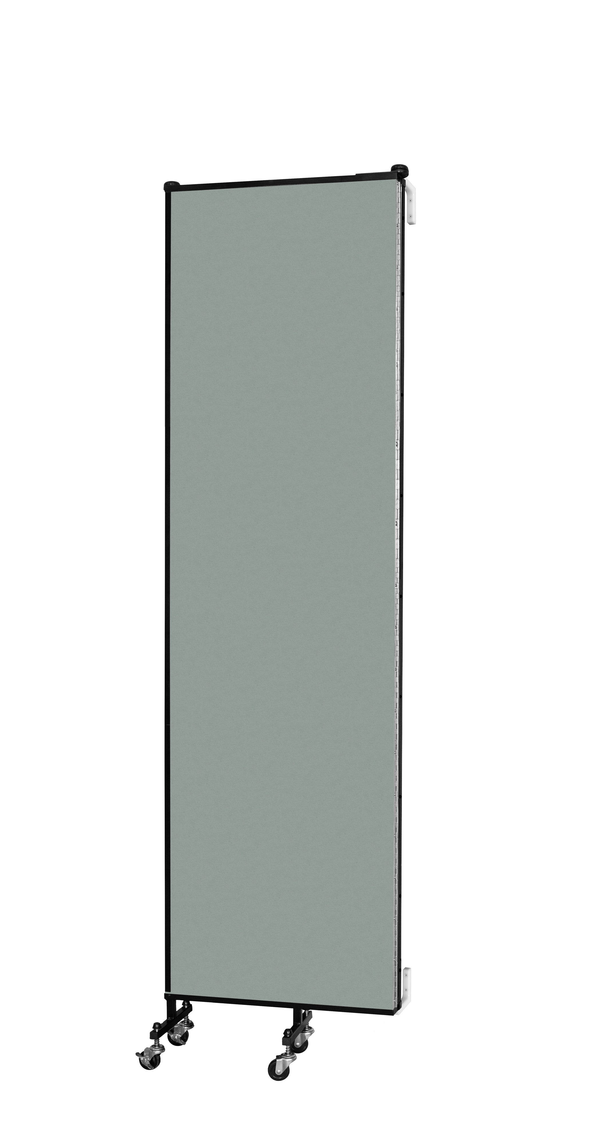Wallmount Room Divider - 7' 4"H x 5' 6"L - 3 Panel, Mint, Vinyl
