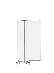 Wallmount Room Divider - 7' 4"H x 5' 6"L - 3 Panel, Ice, Vinyl