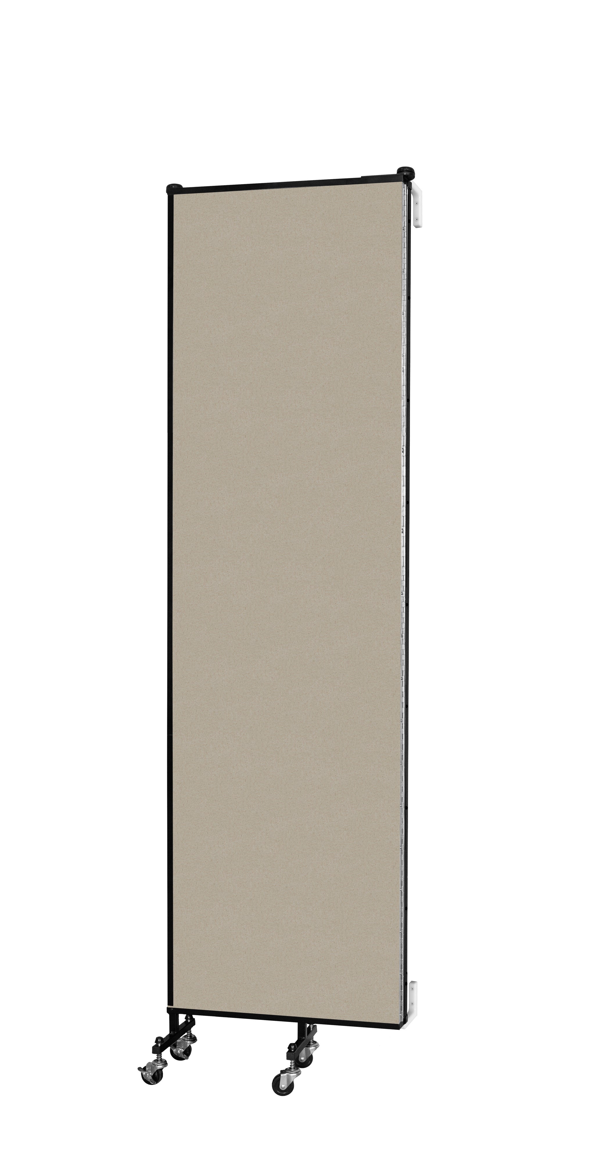Wallmount Room Divider - 7' 4"H x 5' 6"L - 3 Panel, Hazelnut, Vinyl
