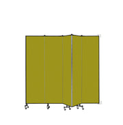 Wallmount Room Divider - 7' 4"H x 9' 2"L - 5 Panel, Apple Green, Fabric