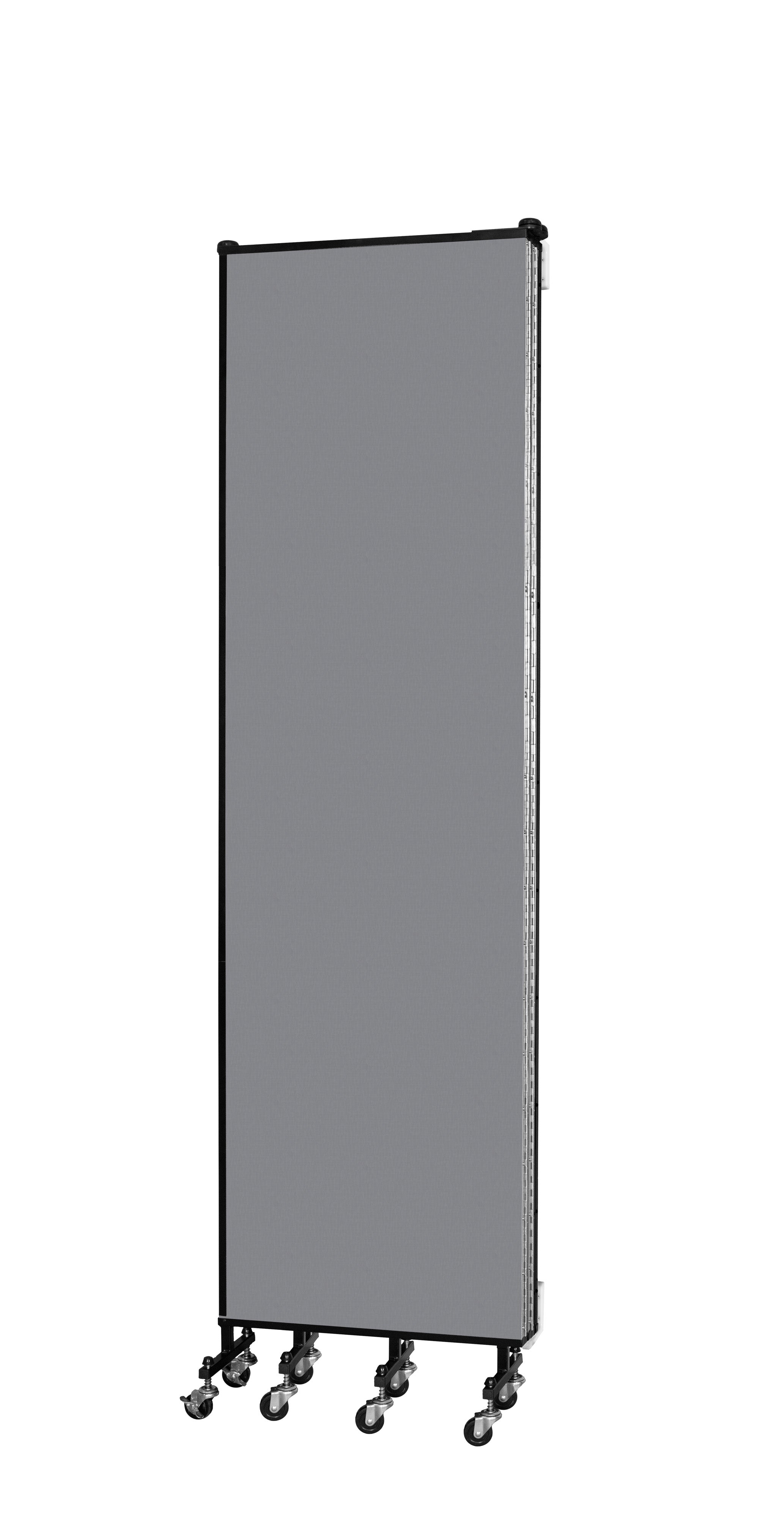 Wallmount Room Divider - 7' 4"H x 9' 2"L - 5 Panel, Stone, Fabric