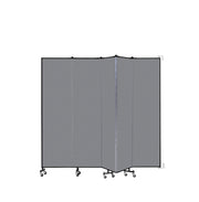 Wallmount Room Divider - 7' 4"H x 9' 2"L - 5 Panel, Stone, Fabric