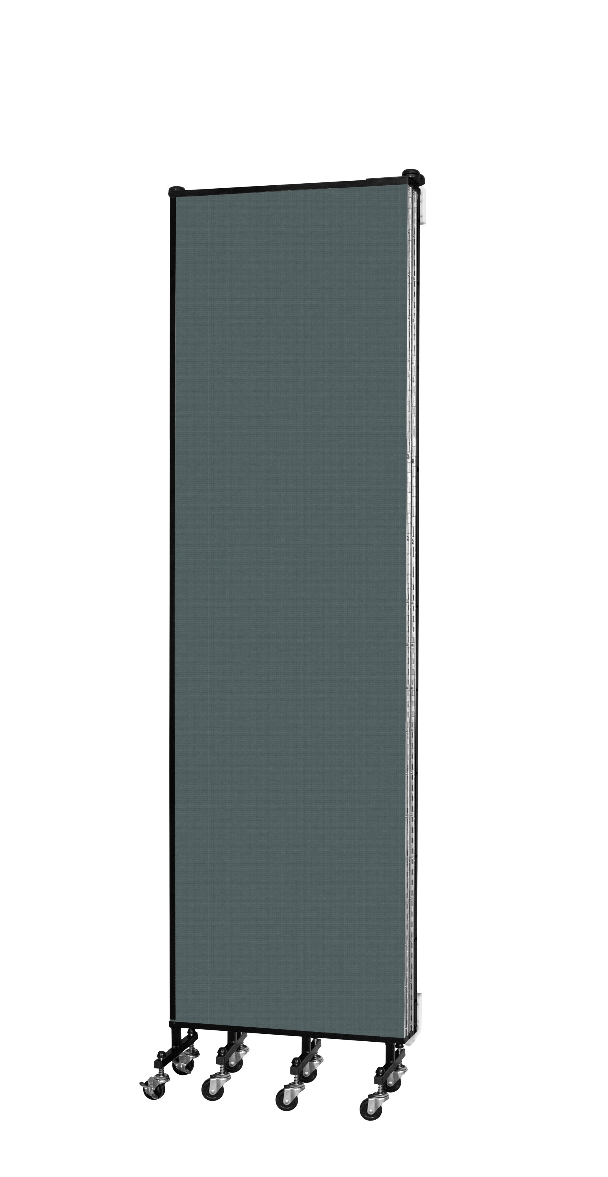 Wallmount Room Divider - 7' 4"H x 9' 2"L - 5 Panel, Mallard, Fabric
