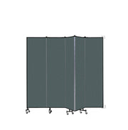 Wallmount Room Divider - 7' 4"H x 9' 2"L - 5 Panel, Mallard, Fabric