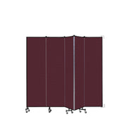 Wallmount Room Divider - 7' 4"H x 9' 2"L - 5 Panel, Purple, Fabric