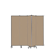 Wallmount Room Divider - 7' 4"H x 9' 2"L - 5 Panel, Desert, Fabric