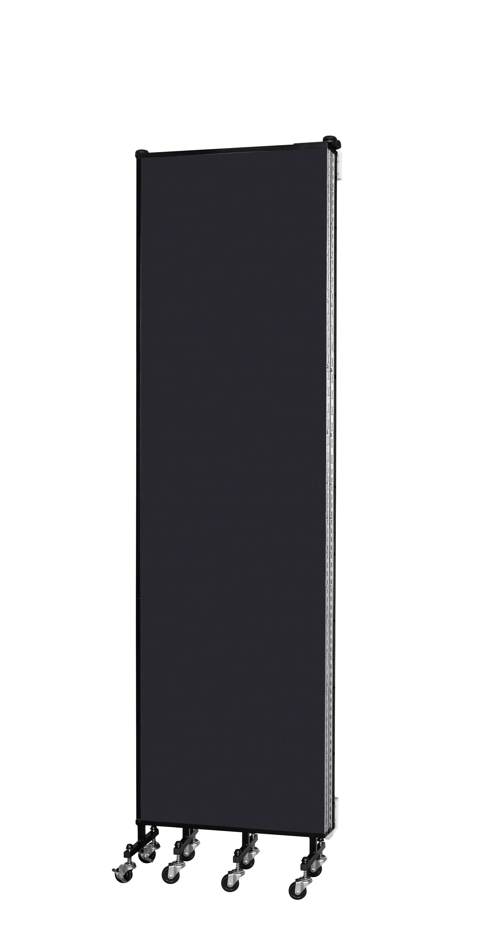 Wallmount Room Divider - 7' 4"H x 9' 2"L - 5 Panel, Black, Fabric