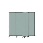 Wallmount Room Divider - 7' 4"H x 9' 2"L - 5 Panel, Sea Green, Fabric