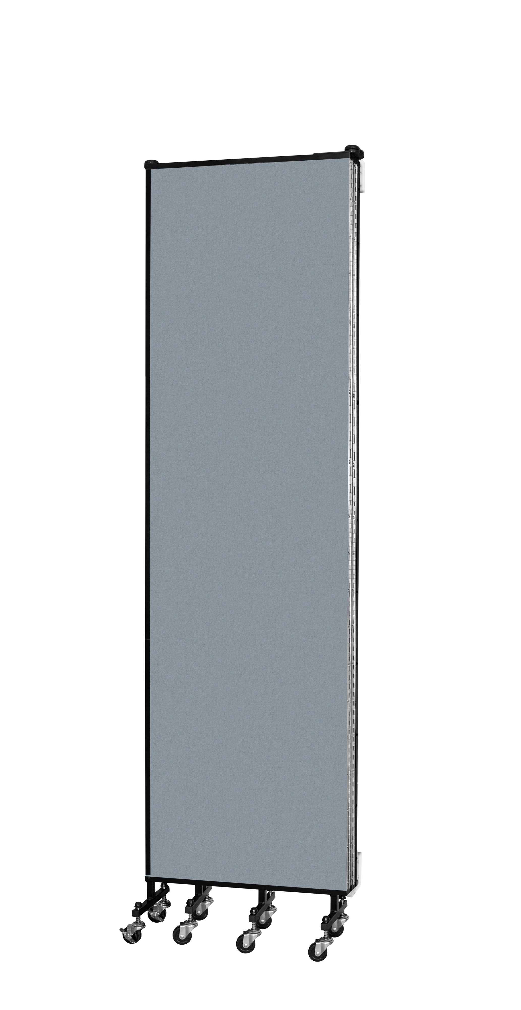 Wallmount Room Divider - 7' 4"H x 9' 2"L - 5 Panel, Blue Tide, Vinyl