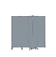 Wallmount Room Divider - 7' 4"H x 9' 2"L - 5 Panel, Blue Tide, Vinyl