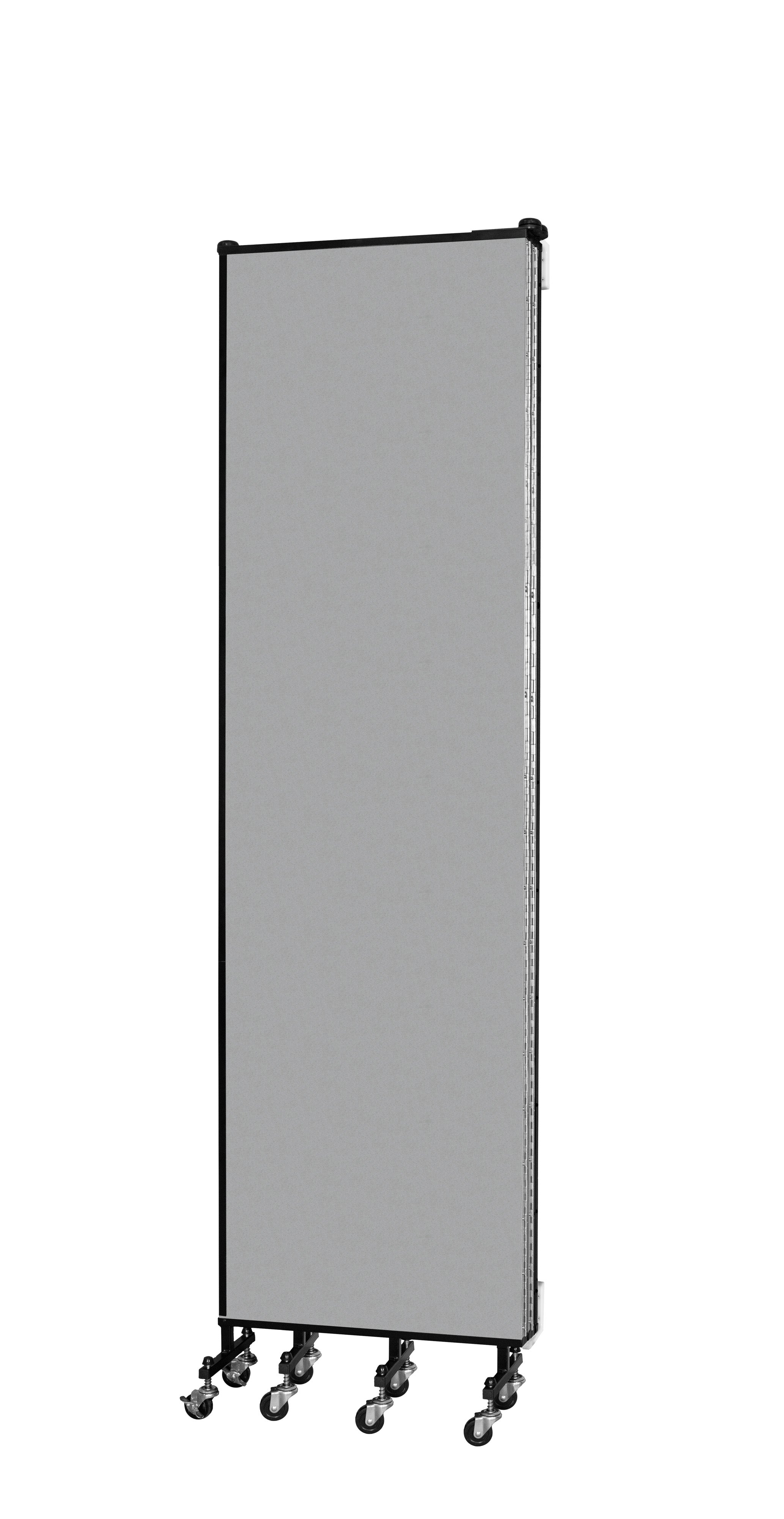 Wallmount Room Divider - 7' 4"H x 9' 2"L - 5 Panel, Granite, Vinyl