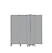 Wallmount Room Divider - 7' 4"H x 9' 2"L - 5 Panel, Granite, Vinyl