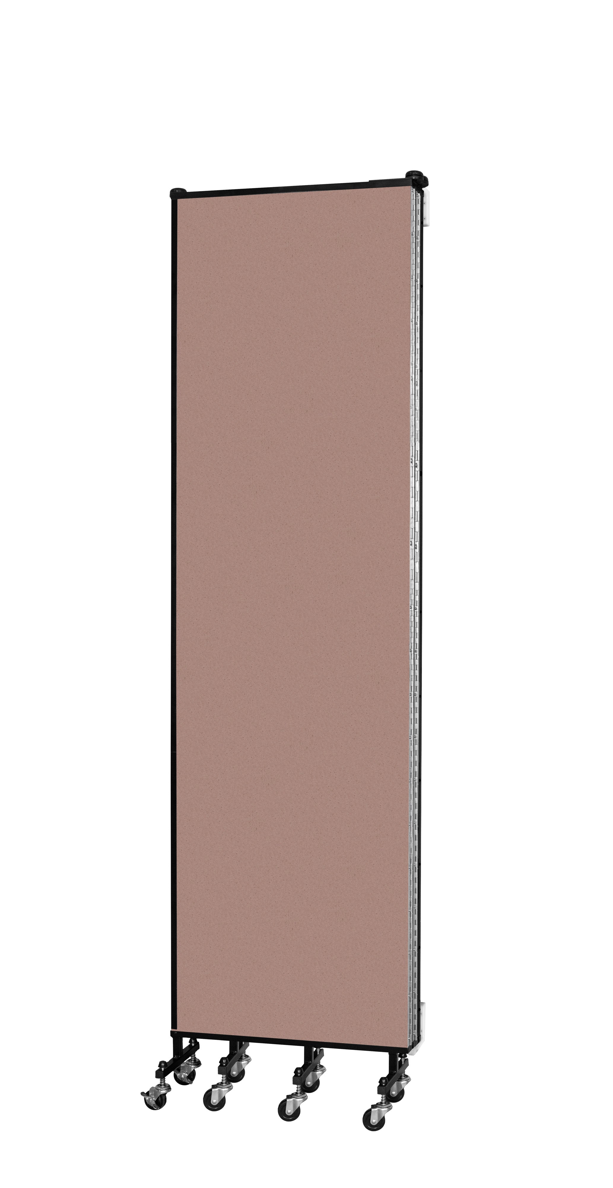 Wallmount Room Divider - 7' 4"H x 9' 2"L - 5 Panel, Rasberry, Vinyl