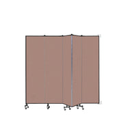 Wallmount Room Divider - 7' 4"H x 9' 2"L - 5 Panel, Rasberry, Vinyl