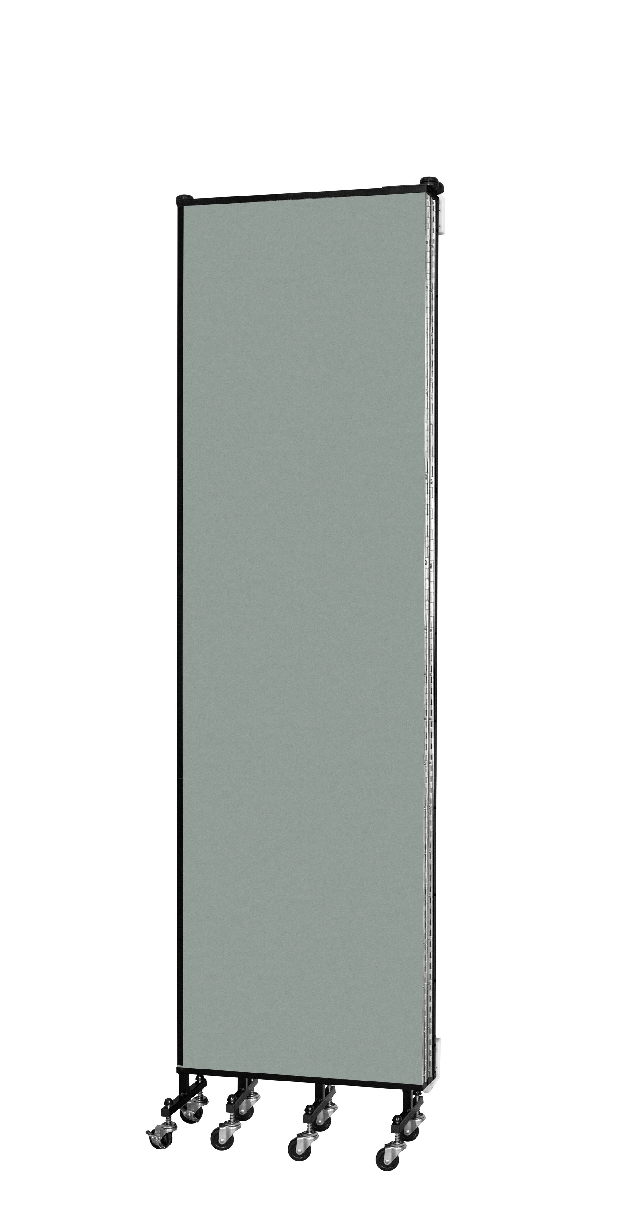 Wallmount Room Divider - 7' 4"H x 9' 2"L - 5 Panel, Mint, Vinyl