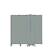 Wallmount Room Divider - 7' 4"H x 9' 2"L - 5 Panel, Mint, Vinyl