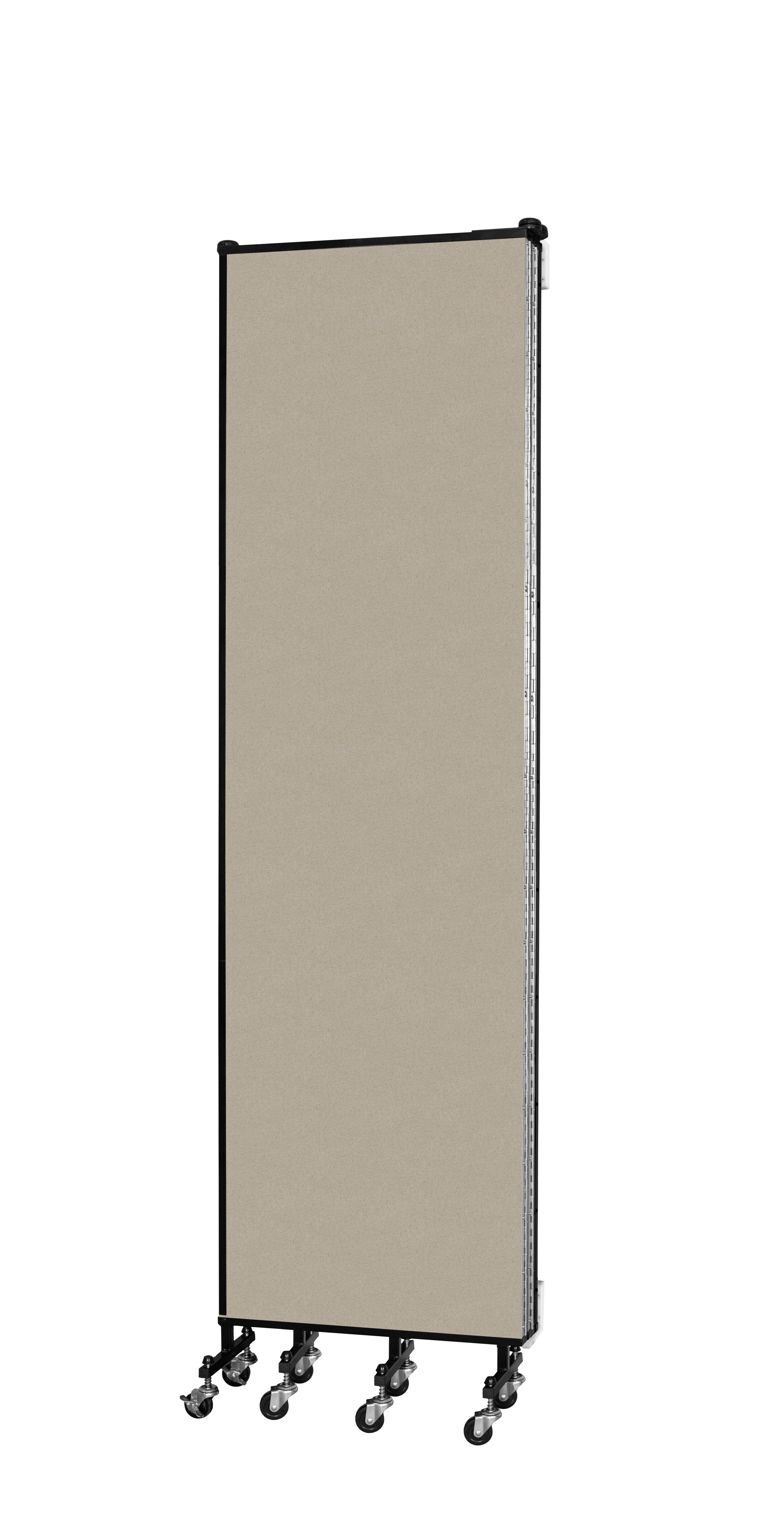 Wallmount Room Divider - 7' 4"H x 9' 2"L - 5 Panel, Hazelnut, Vinyl
