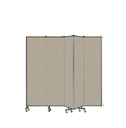 Wallmount Room Divider - 7' 4"H x 9' 2"L - 5 Panel, Hazelnut, Vinyl
