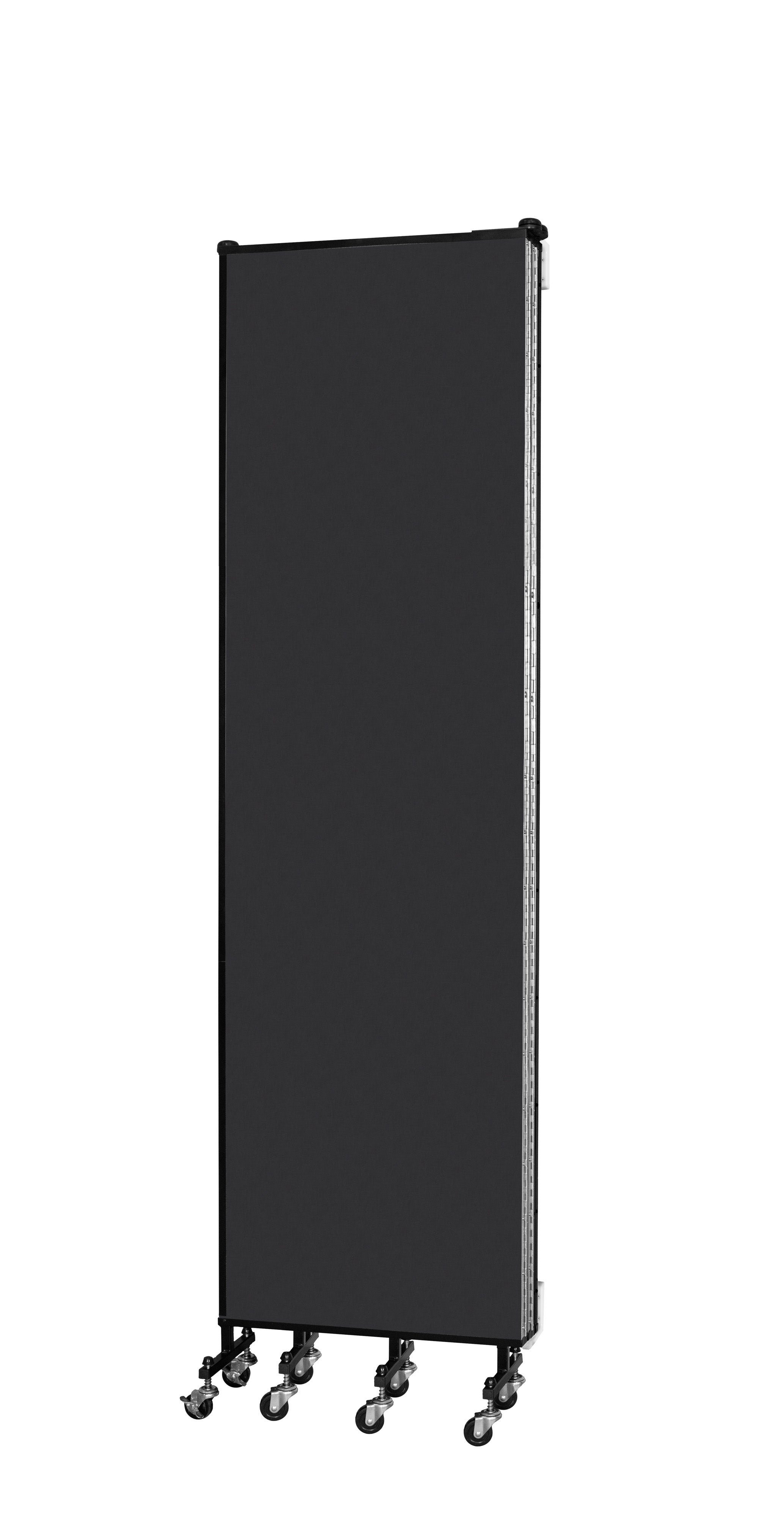 Wallmount Room Divider - 7' 4"H x 9' 2"L - 5 Panel, Coal, Vinyl
