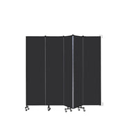 Wallmount Room Divider - 7' 4"H x 9' 2"L - 5 Panel, Coal, Vinyl