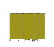 Wallmount Room Divider - 7' 4"H x 12' 10"L - 7 Panel, Apple Green, Fabric