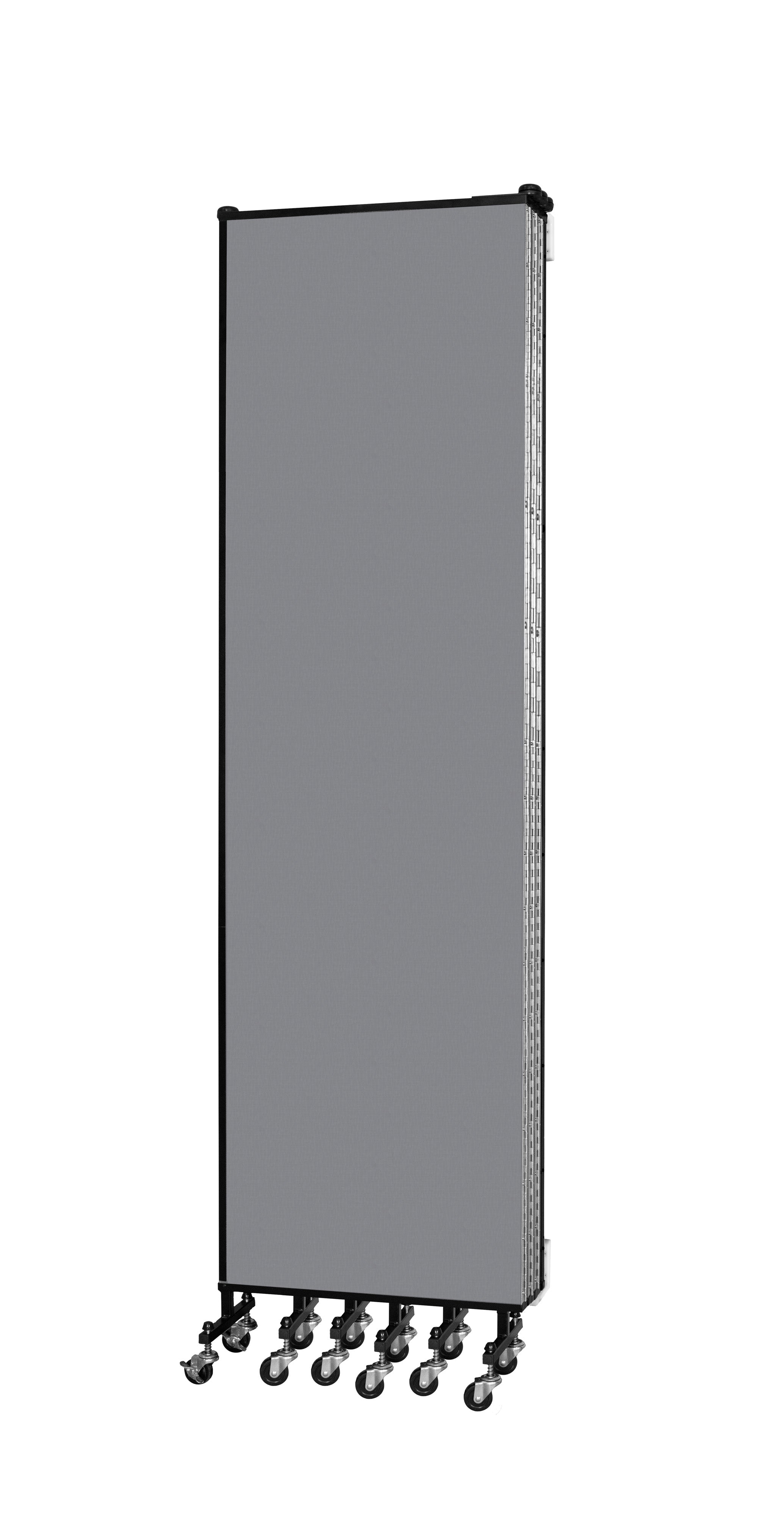 Wallmount Room Divider - 7' 4"H x 12' 10"L - 7 Panel, Stone, Fabric