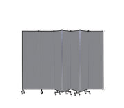 Wallmount Room Divider - 7' 4"H x 12' 10"L - 7 Panel, Stone, Fabric