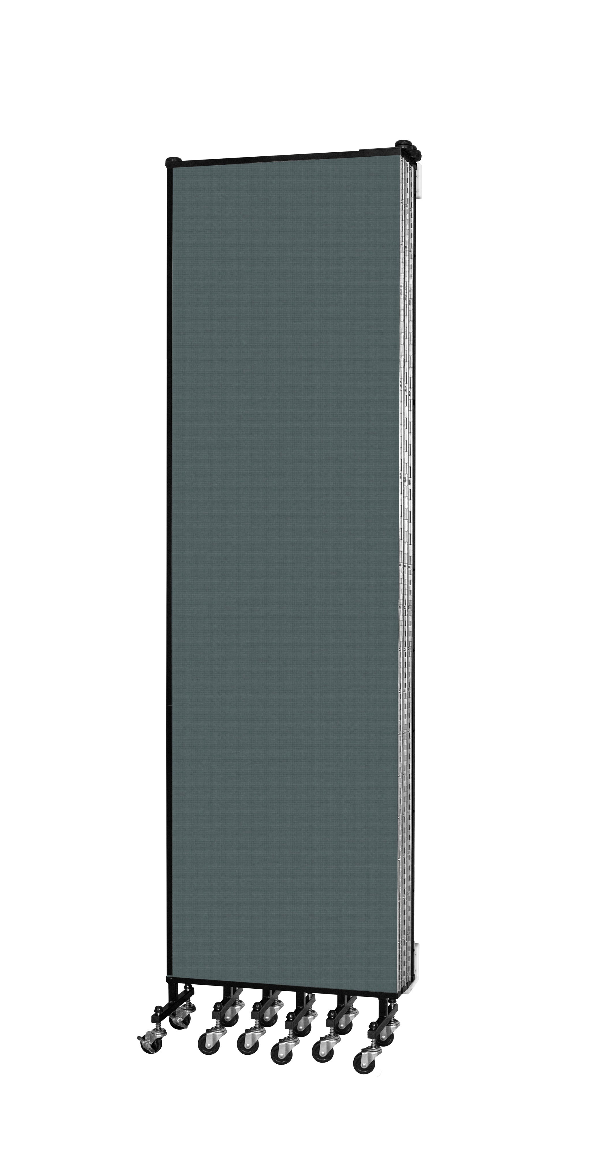 Wallmount Room Divider - 7' 4"H x 12' 10"L - 7 Panel, Mallard, Fabric