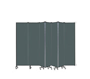 Wallmount Room Divider - 7' 4"H x 12' 10"L - 7 Panel, Mallard, Fabric