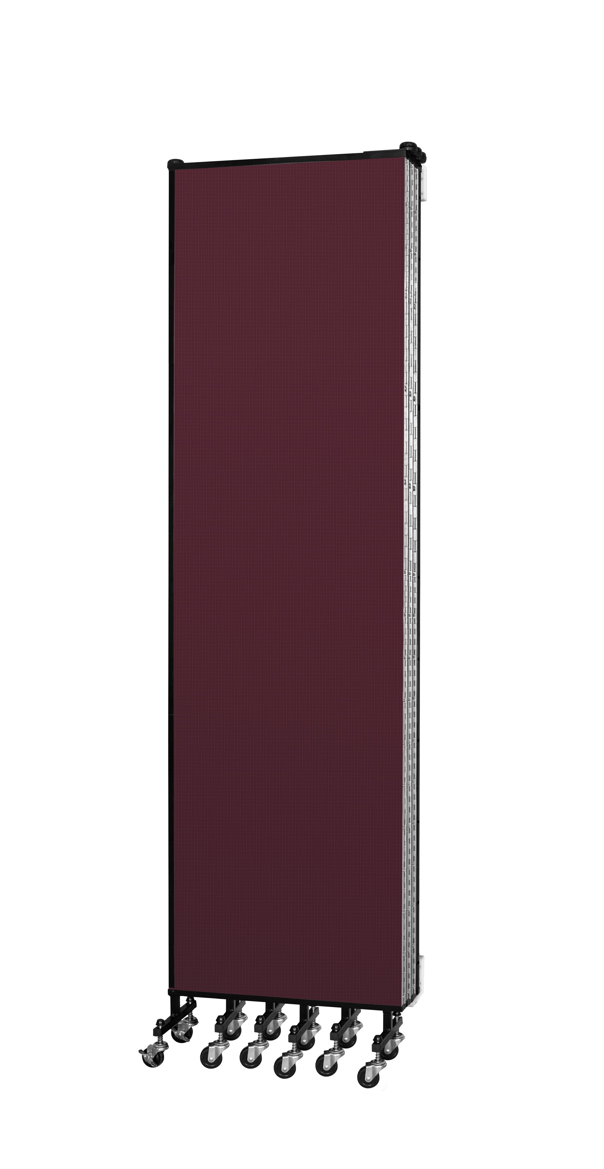 Wallmount Room Divider - 7' 4"H x 12' 10"L - 7 Panel, Purple, Fabric