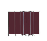 Wallmount Room Divider - 7' 4"H x 12' 10"L - 7 Panel, Purple, Fabric