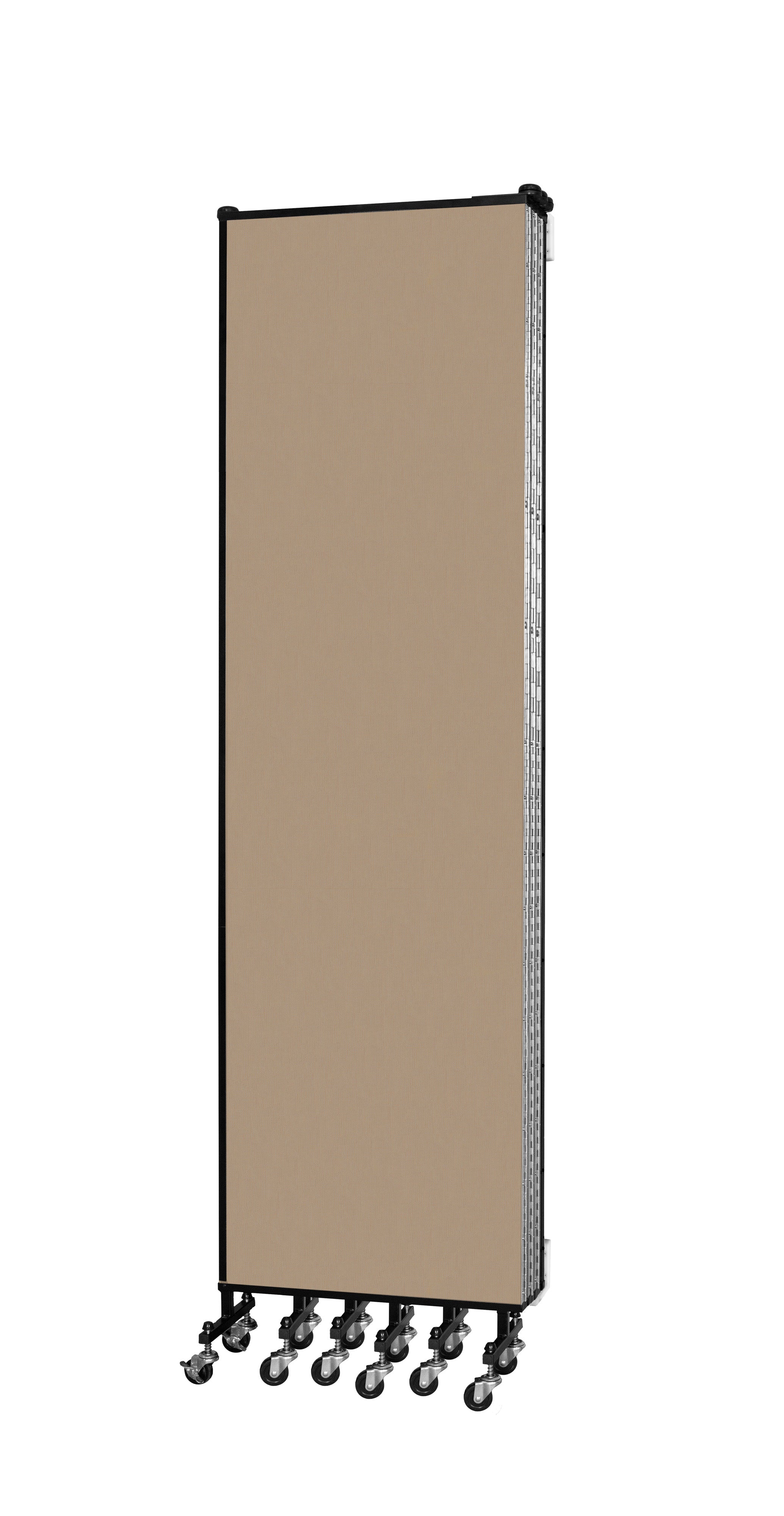 Wallmount Room Divider - 7' 4"H x 12' 10"L - 7 Panel, Desert, Fabric