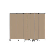 Wallmount Room Divider - 7' 4"H x 12' 10"L - 7 Panel, Desert, Fabric