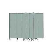 Wallmount Room Divider - 7' 4"H x 12' 10"L - 7 Panel, Sea Green, Fabric
