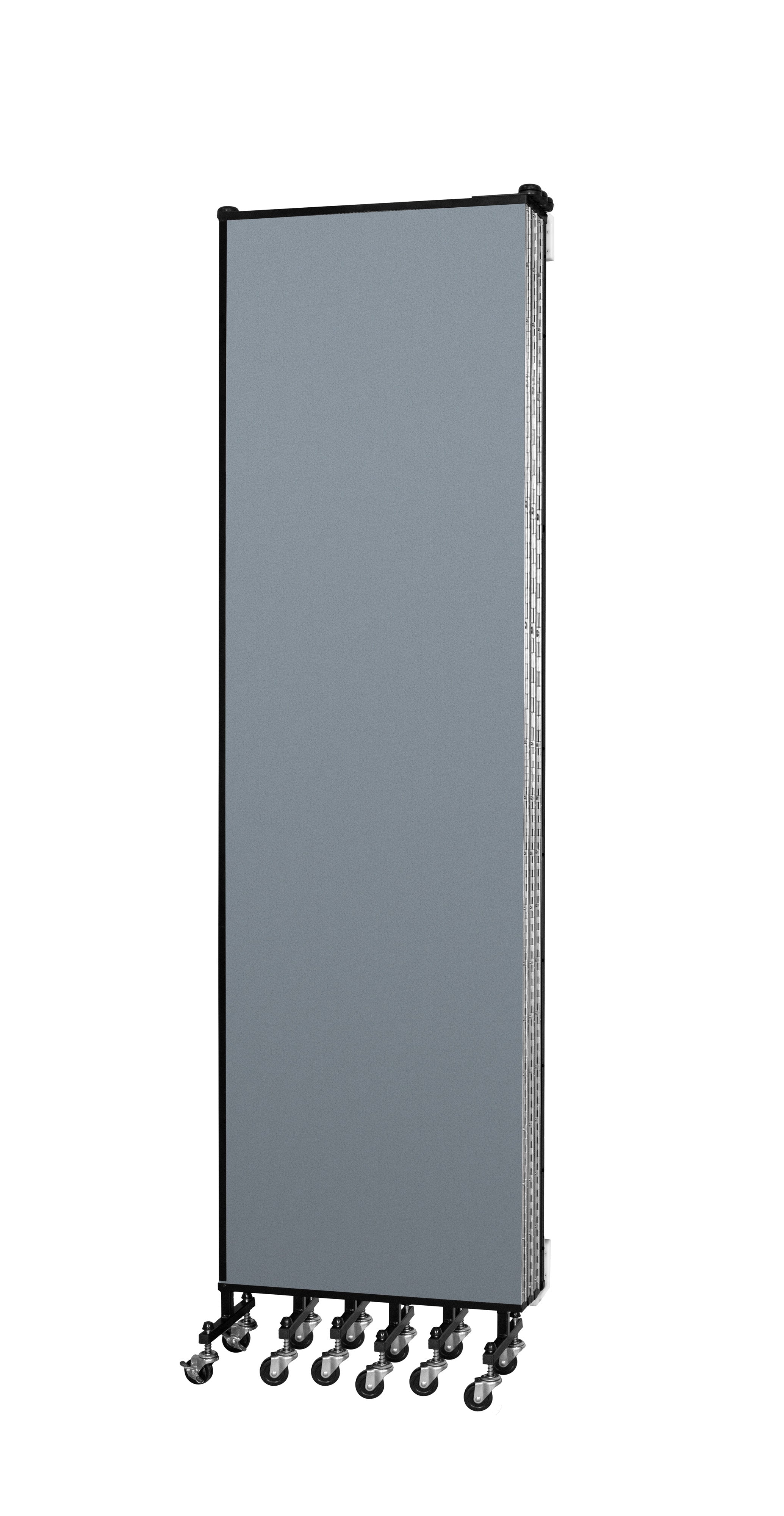 Wallmount Room Divider - 7' 4"H x 12' 10"L - 7 Panel, Blue Tide, Vinyl