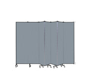 Wallmount Room Divider - 7' 4"H x 12' 10"L - 7 Panel, Blue Tide, Vinyl