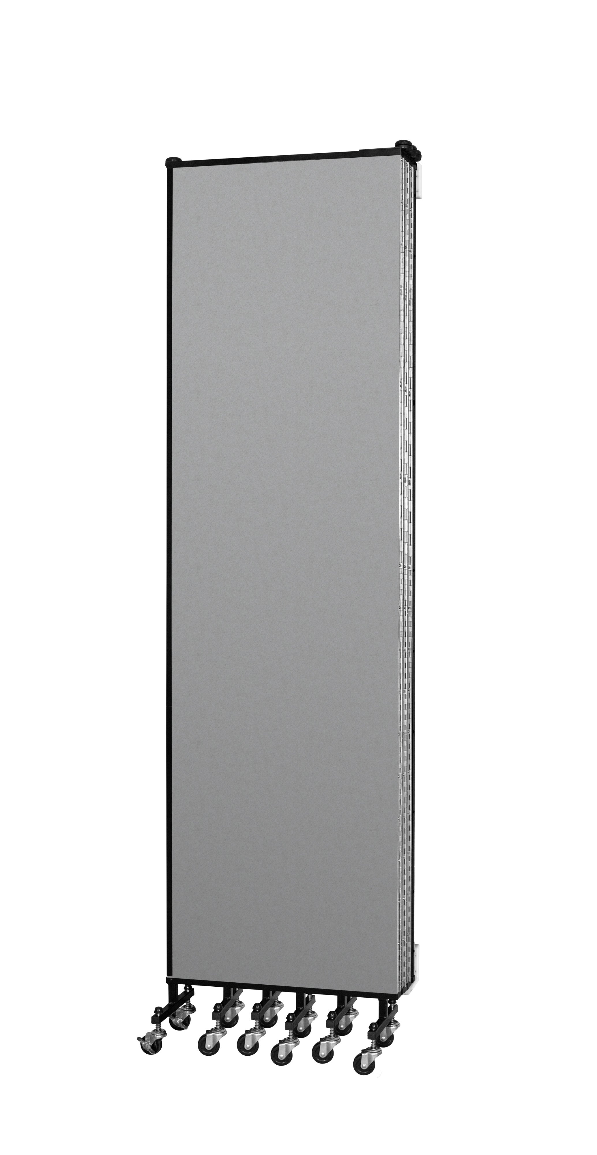 Wallmount Room Divider - 7' 4"H x 12' 10"L - 7 Panel, Granite, Vinyl
