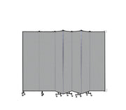 Wallmount Room Divider - 7' 4"H x 12' 10"L - 7 Panel, Granite, Vinyl