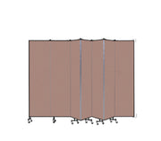 Wallmount Room Divider - 7' 4"H x 12' 10"L - 7 Panel, Rasberry, Vinyl