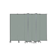 Wallmount Room Divider - 7' 4"H x 12' 10"L - 7 Panel, Mint, Vinyl