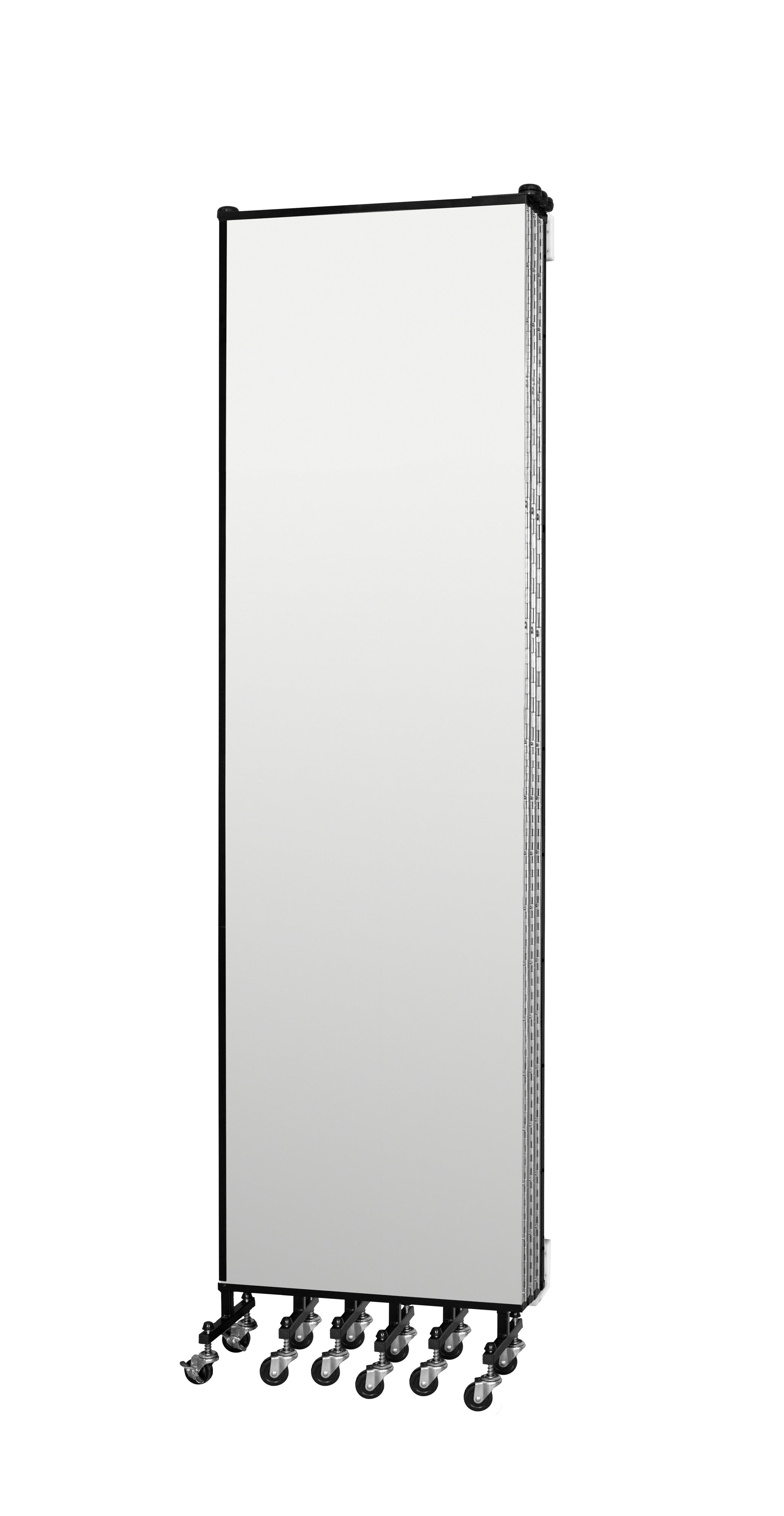 Wallmount Room Divider - 7' 4"H x 12' 10"L - 7 Panel, Ice, Vinyl