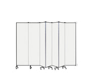 Wallmount Room Divider - 7' 4"H x 12' 10"L - 7 Panel, Ice, Vinyl