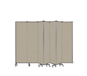 Wallmount Room Divider - 7' 4"H x 12' 10"L - 7 Panel, Hazelnut, Vinyl