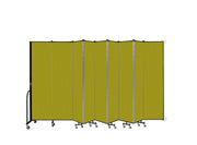 Wallmount Room Divider - 7' 4"H x 16' 6"L - 9 Panel, Apple Green, Fabric