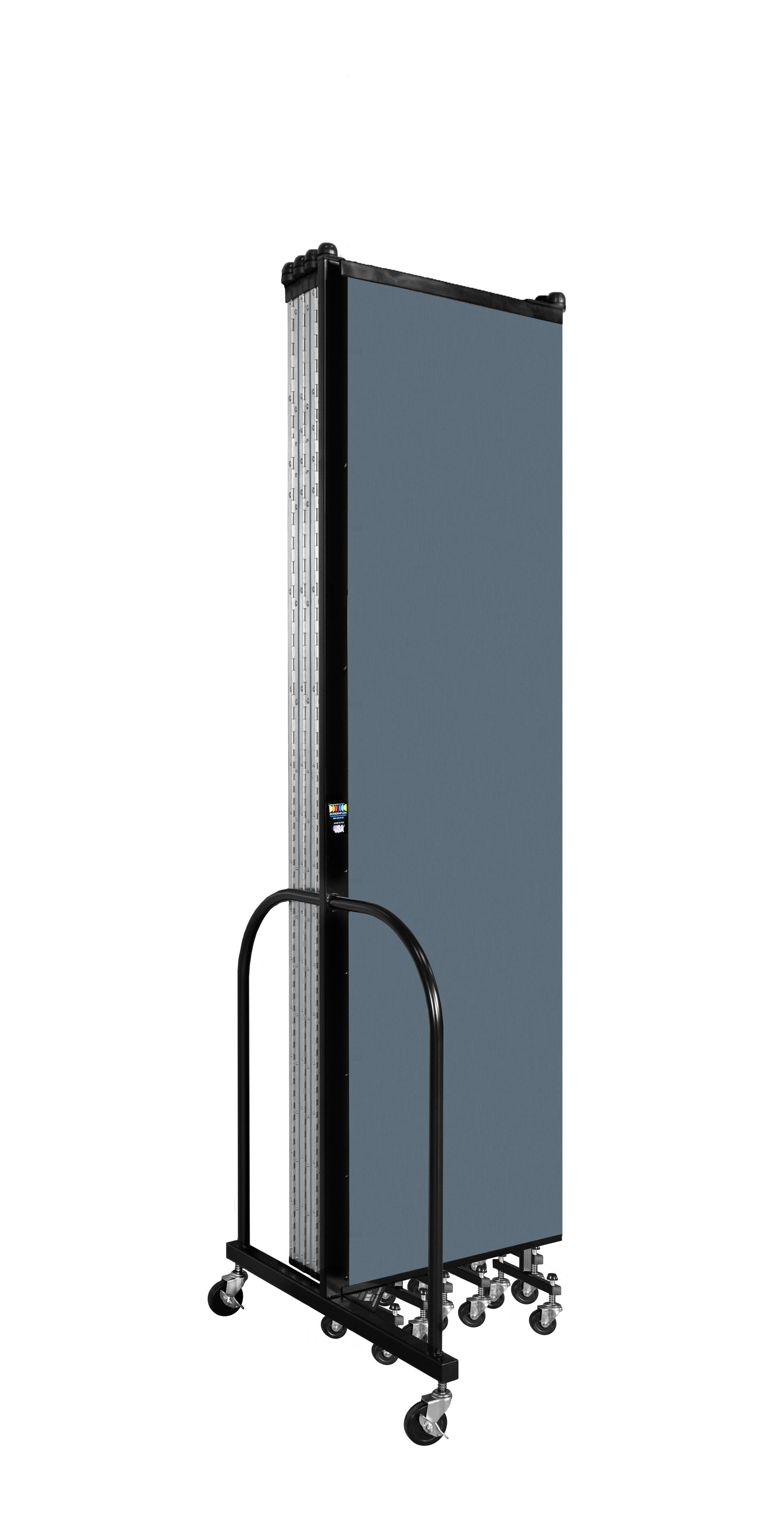 Wallmount Room Divider - 7' 4"H x 16' 6"L - 9 Panel, Lake, Fabric